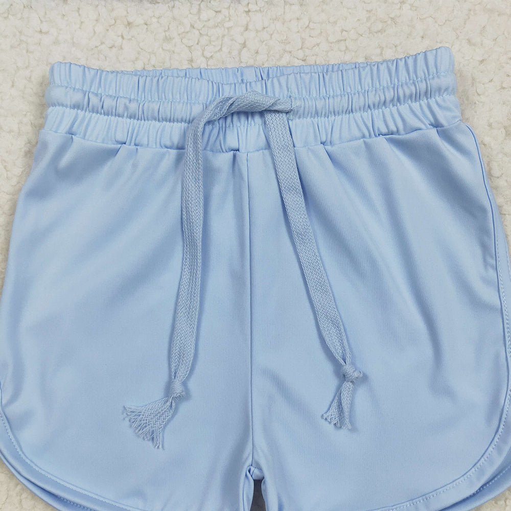 7.23  SS0505RTS NO MOQ Baby Girls Summer Yoga Shorts Baby Girls Lavender Belt Yoga Shorts Bottoms