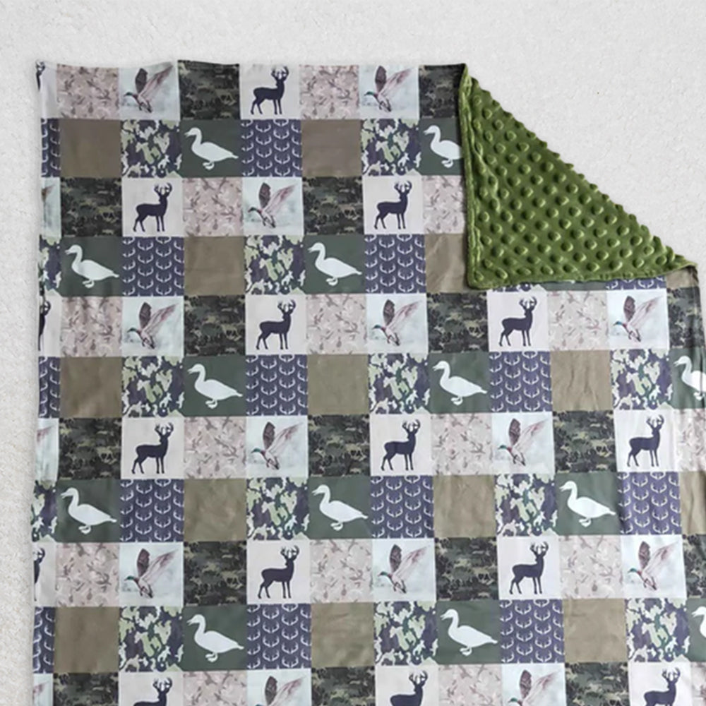 USA Shop (in stock)BL0027  RTS NO MOQ Baby Blankets Baby Kids Hunting blankets