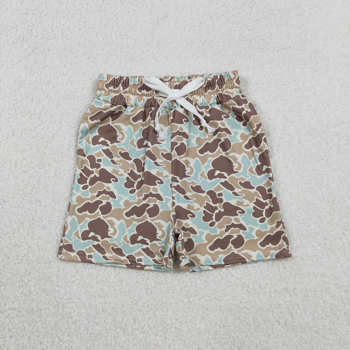 11.21 RTS NO MOQ （In stock）BT1422+SS0697 Baby Boys Blue Camo Baseball Short Sleeve Team T-shirts Shorts Clothes