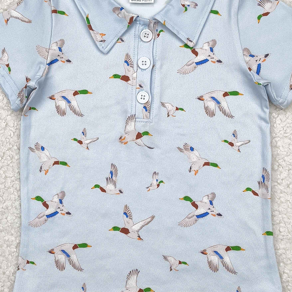 6.10  BT1210RTS NO MOQ  Baby Boys Summer Tops toddler boy clothes duck short Sleeve Top