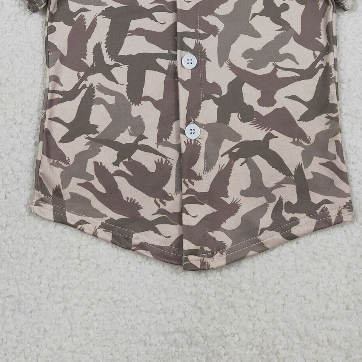 1.19 RTS NO MOQ （In stock）BT1562 Baby Boys Southern Ducks Camo Hunting Button Shirts Top