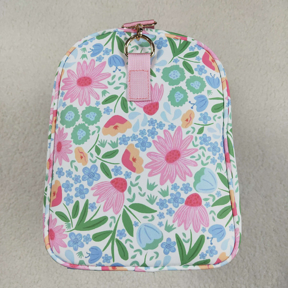USA Shop (in stock) BA0290 Baby Bags Floral Pink Ruffle Band Adult Women Duffel Bag Fashionable Travel Bag for Ladies