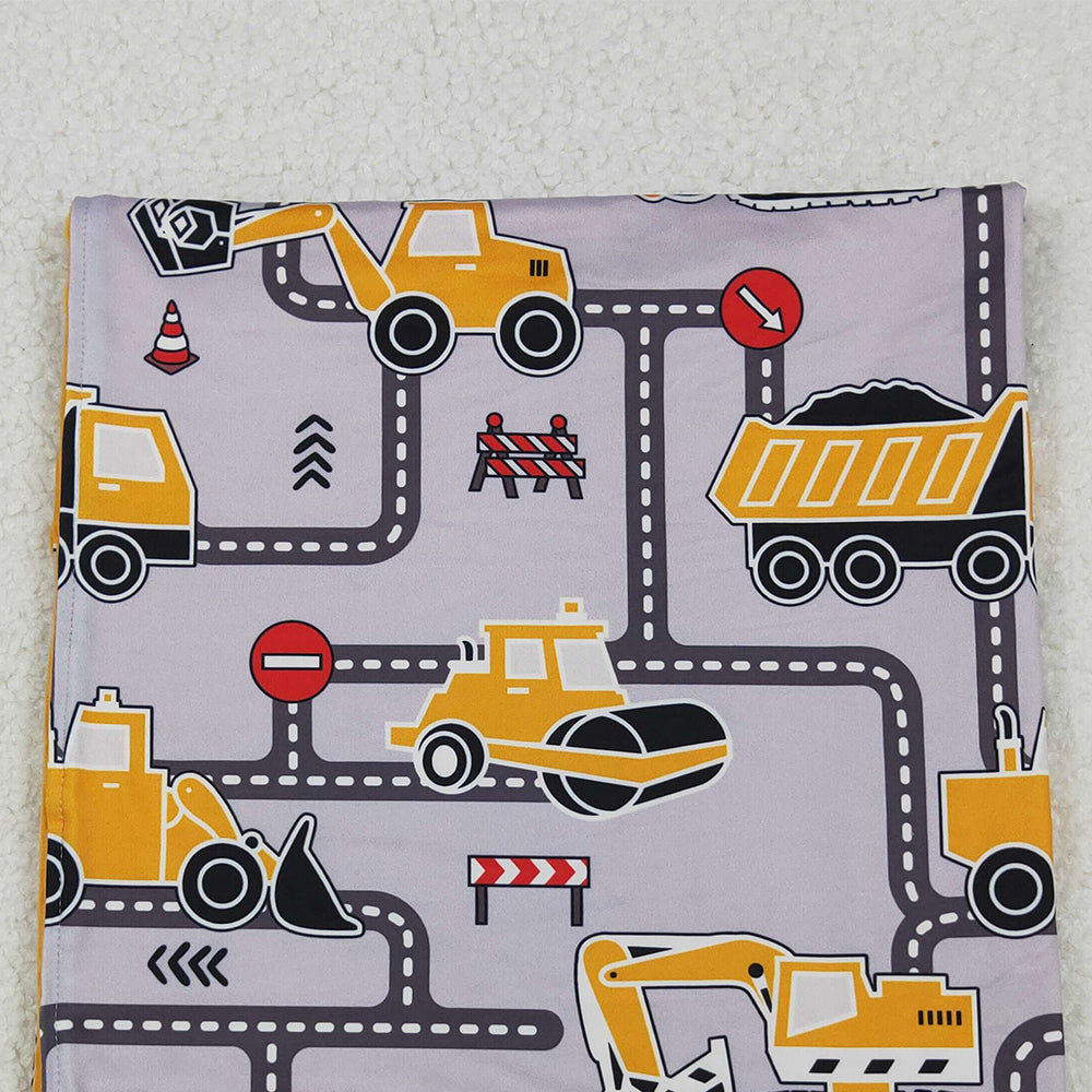 10.10 RTS NO MOQ （In stock）BL0199 Baby Kids Excavators Tractors Blankets