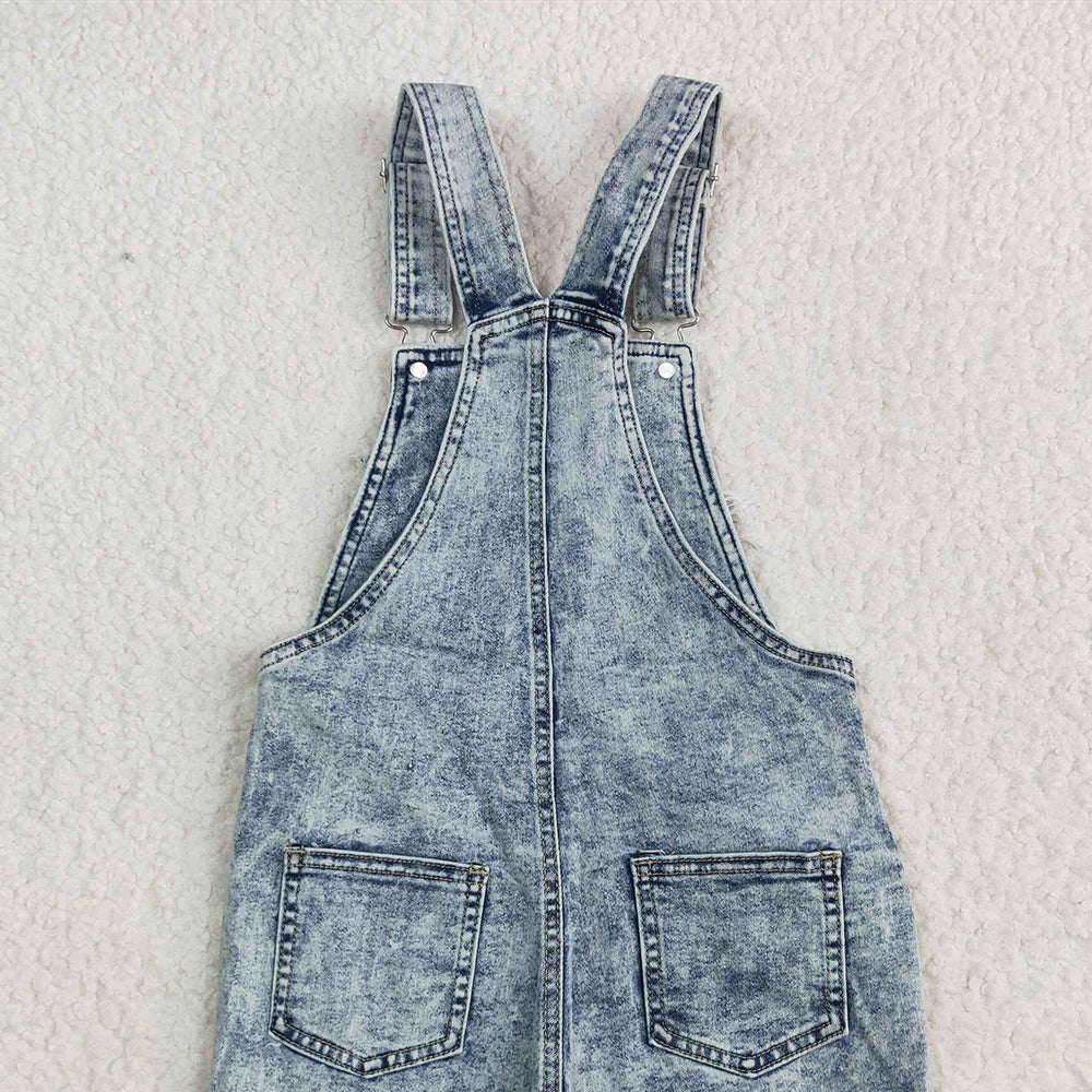 SS0023RTS NO MOQ Baby Girls Denim Pants  baby girls cow western denim summer shorts overalls