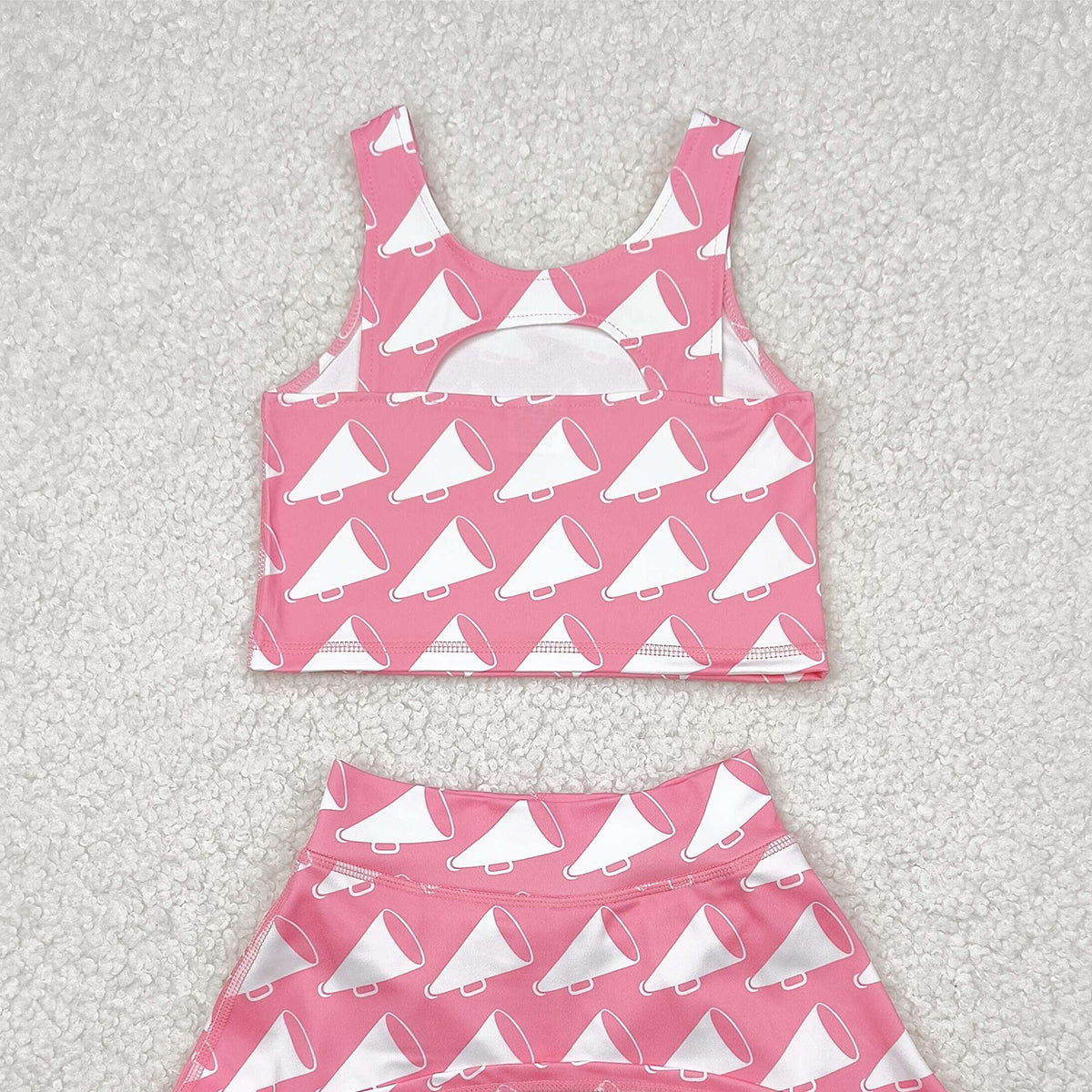 5.16  GSD1467 RTS NO MOQ Baby Girls Yoga Outfits  Baby Girls Cheer Athletic Active Wear Top Shorts Skirts Clothes Sets