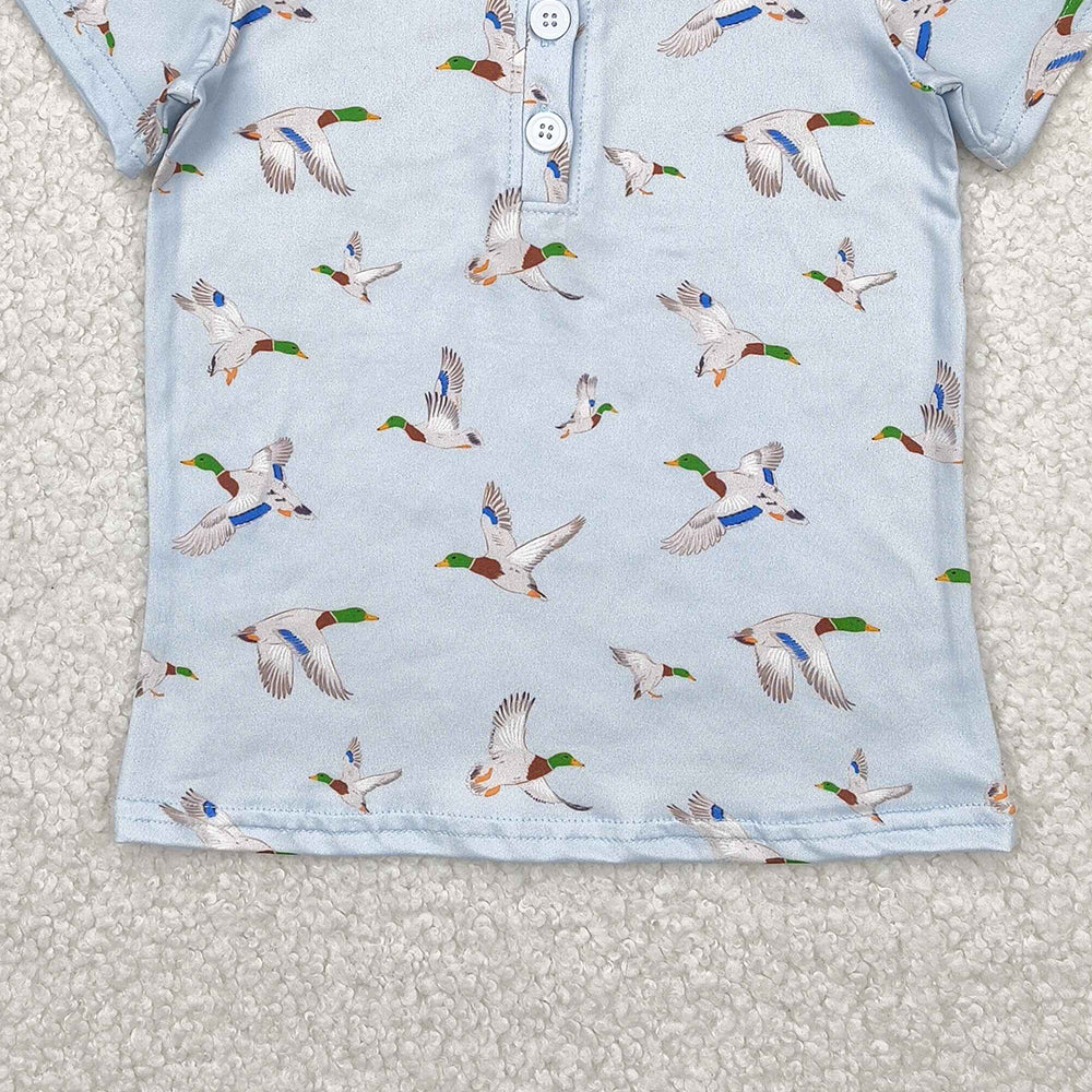 6.10  BT1210RTS NO MOQ  Baby Boys Summer Tops toddler boy clothes duck short Sleeve Top