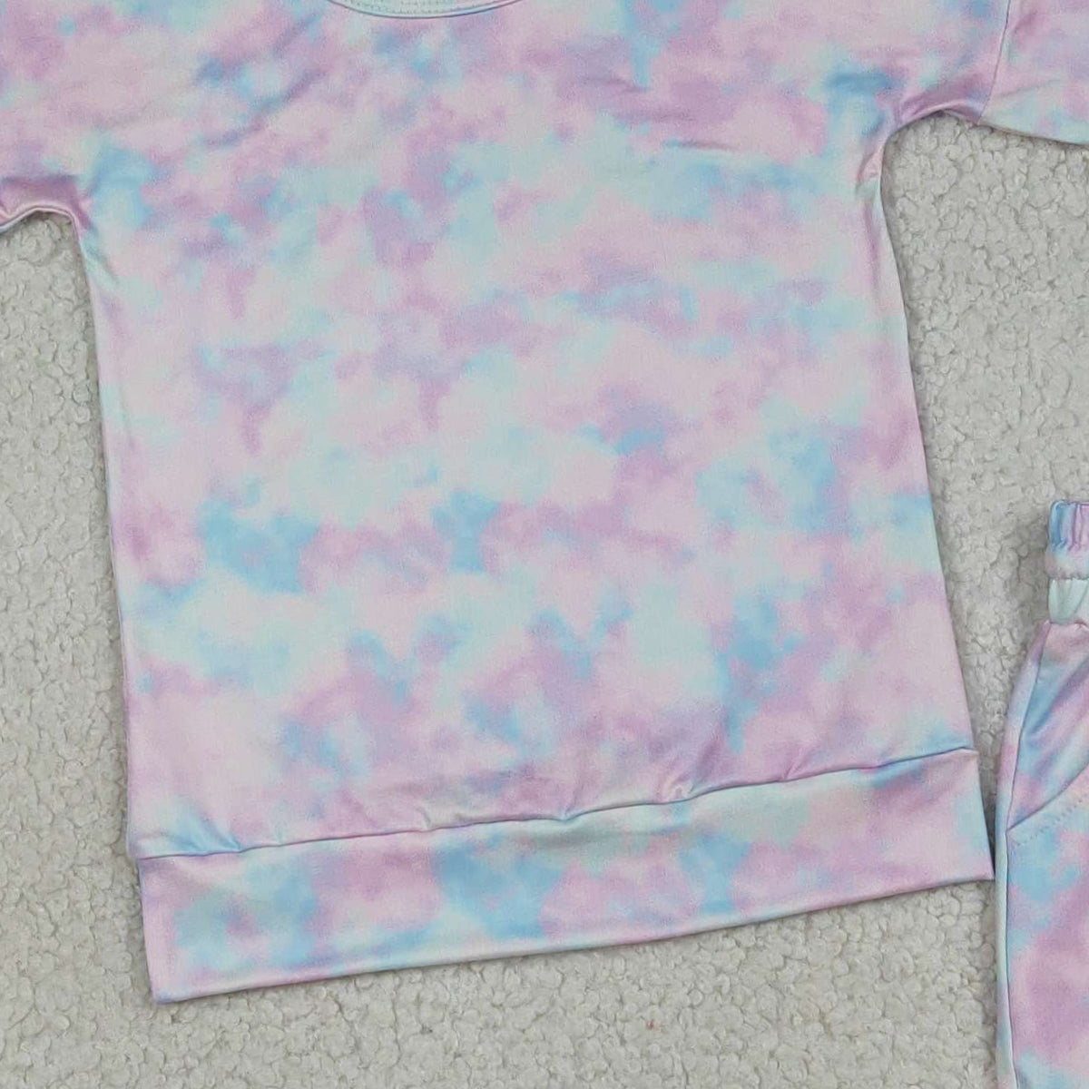 3.31 RTS NO MOQ （In stock）GLS0094 Long sleeves tie dye top shorts kids girls outfits
