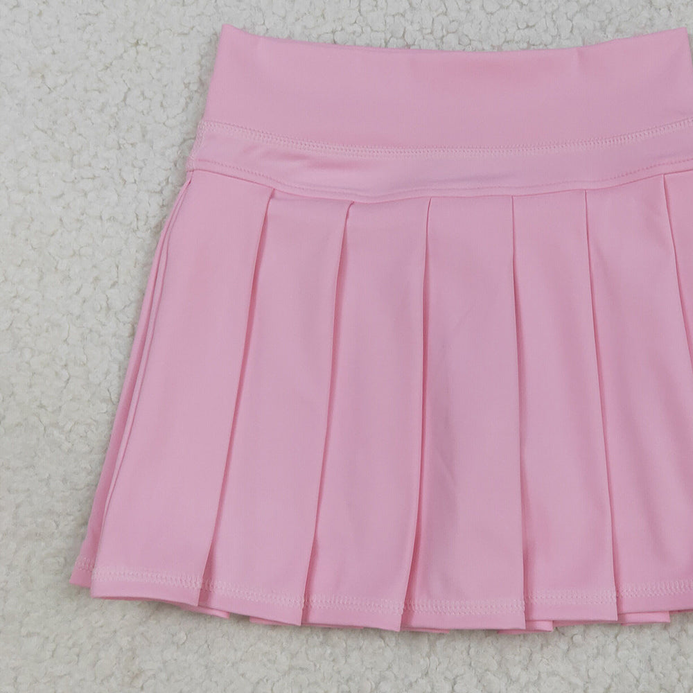 RTS NO MOQ （In stock）GLK0088Baby Girls Summer Yoga Skirt Baby Girls Light Pink Yoga Active Wear Skirt