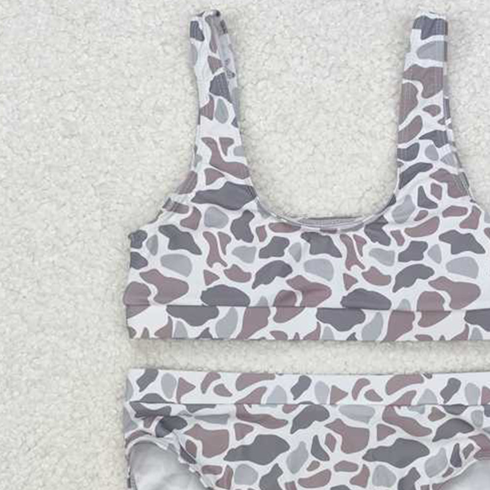 S0459New Rts No Moq 8-9 Days By Air Arrived it Grey camo adult women summer swimsuit