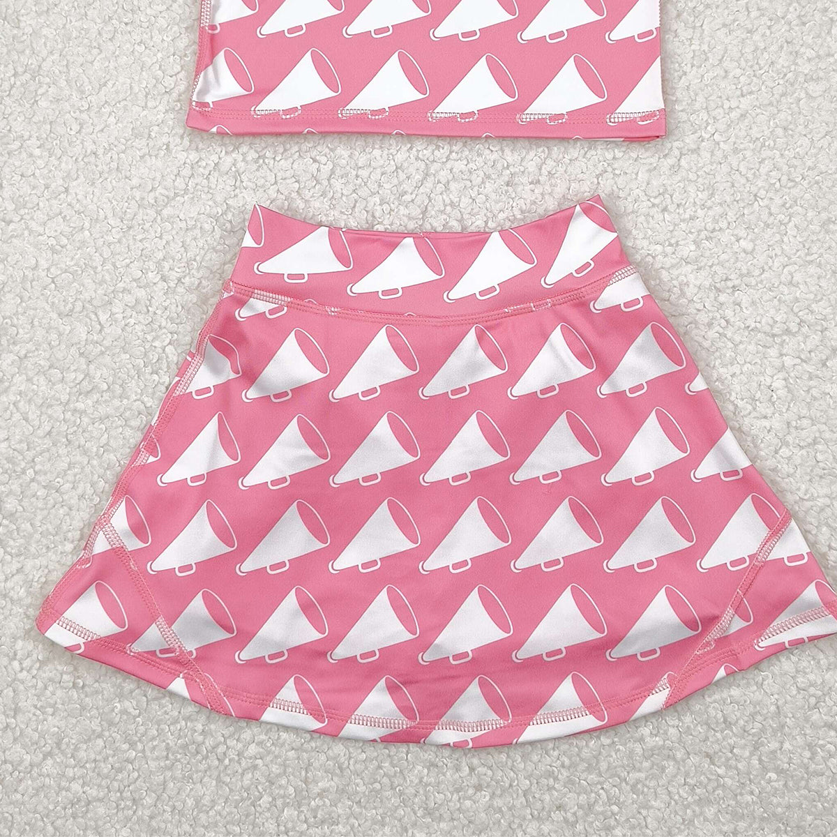 5.16  GSD1467 RTS NO MOQ Baby Girls Yoga Outfits  Baby Girls Cheer Athletic Active Wear Top Shorts Skirts Clothes Sets