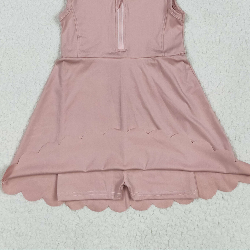 7.18  GSD2086 RTS NO MOQBaby Girls Summer Yoga Dress baby girl clothes yoga sleeveless skirts dress