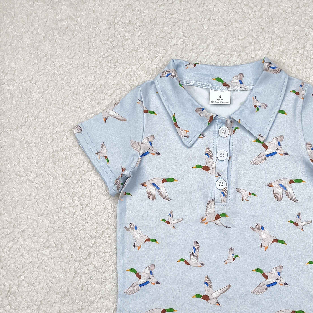 6.10  BT1210RTS NO MOQ  Baby Boys Summer Tops toddler boy clothes duck short Sleeve Top