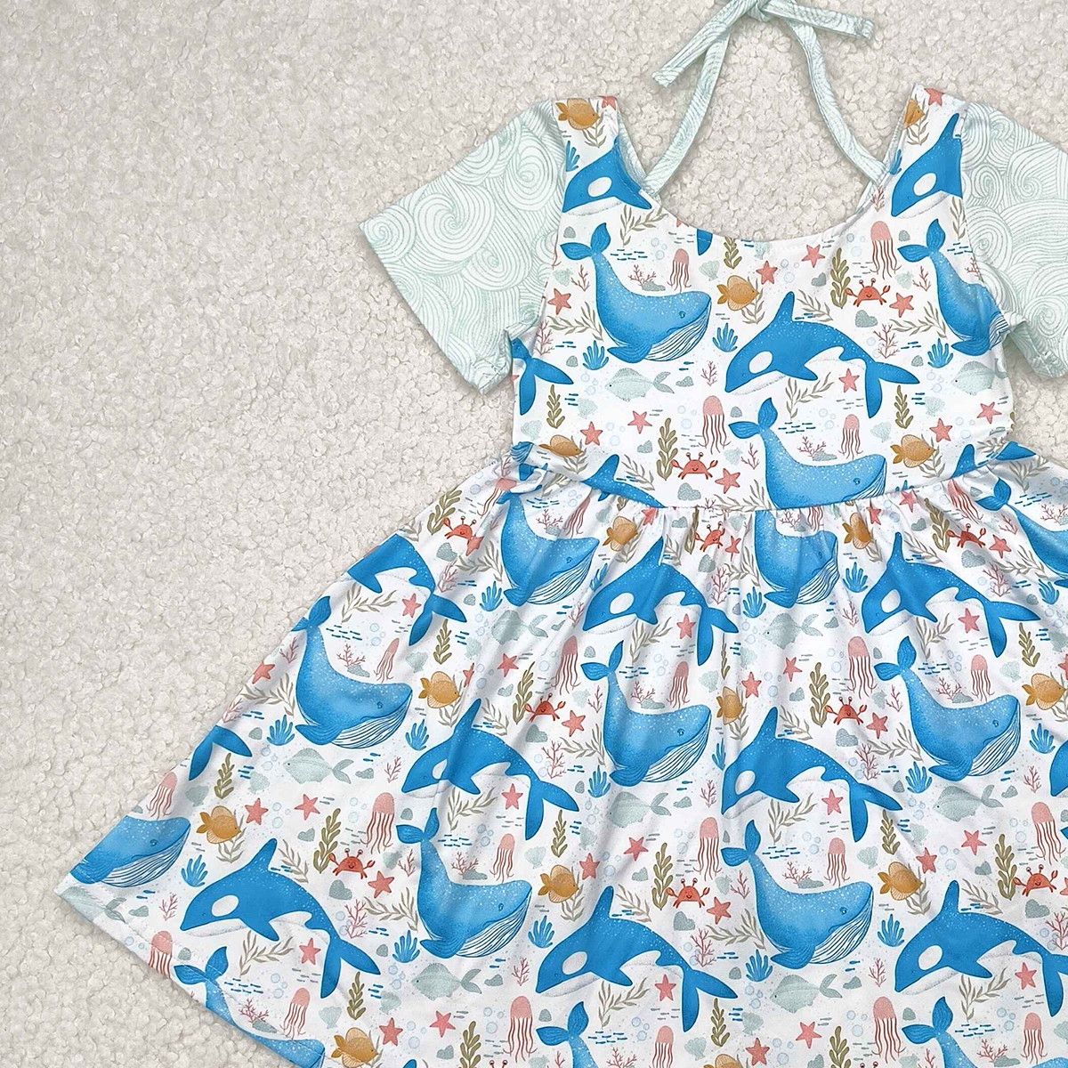 6.09   GSD2011 RTS NO MOQ  Baby Girls Summer Dress baby girls clothes short sleeve dress