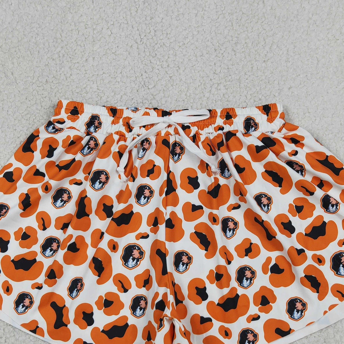 SS0806 RTS NO MOQ （In stock）Leopard yellow adult women team active shorts