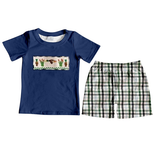 BSSO0710  Pre-order baby boy clothes short sleeve top with shorts kids summer set