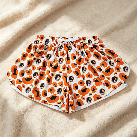 SS0806 RTS NO MOQ （In stock）Leopard yellow adult women team active shorts