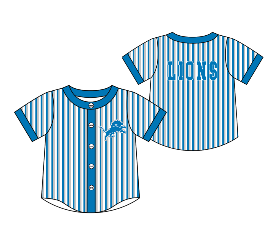 3.5 CUSTOM MOQ 5 Cute Kids Clothing Baby Kids Light Blue Gray Stripe Short Sleeve Team T-shirts Top