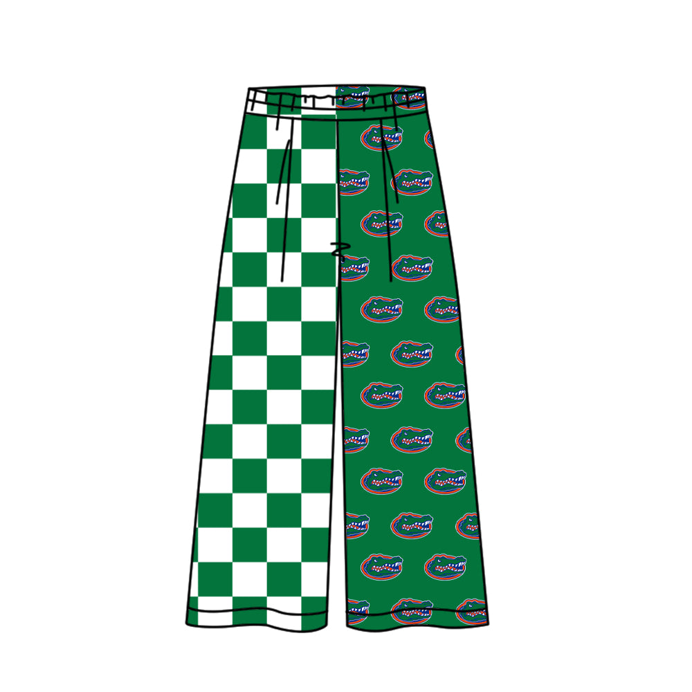CUSTOM MOQ 5 mix size summer teams Baby Elastic Waist Check Team Pants