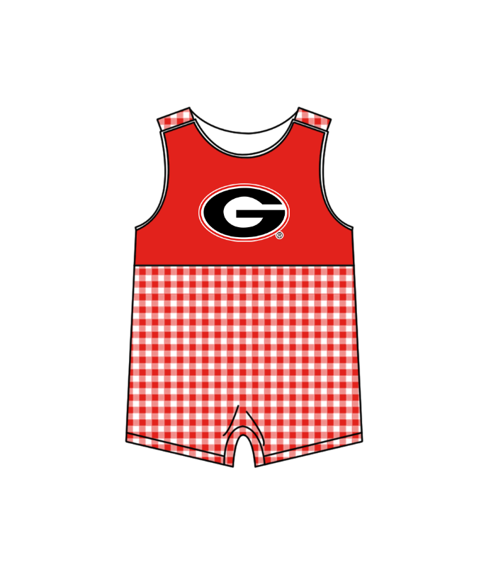 CUSTOM MOQ 5 Sibling Boys Baby Girls Red Top Shorts Clothes Set Knee Length Dress Rompers