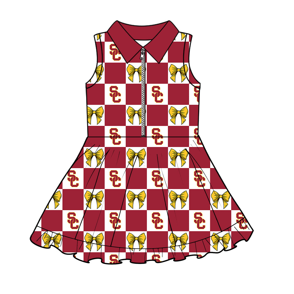 CUSTOM MOQ 5 Sibing Kids Clothing for Girls Baby Girls Colors Bow Top Skirts Yoga Active Team Clothes Sets Knee Length Dress Shorts