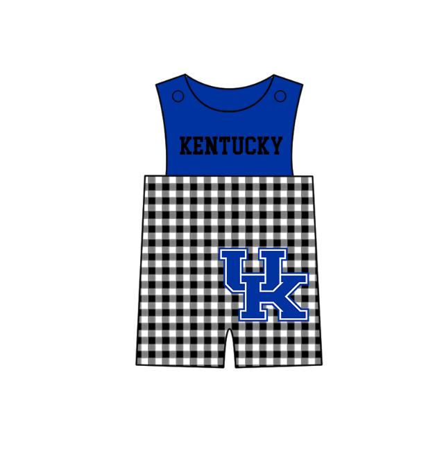 3.6 CUSTOM MOQ 5 Sibling Boys Baby Girls Blue UK Checked Top Shorts Clothes Set Knee Length Dress Rompers