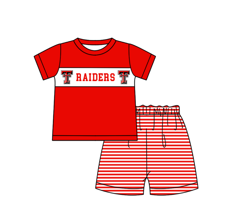 CUSTOM MOQ 5 Sibling Baby Kids Bright Red Top Shorts Clothes Set Knee Length Dress Rompers