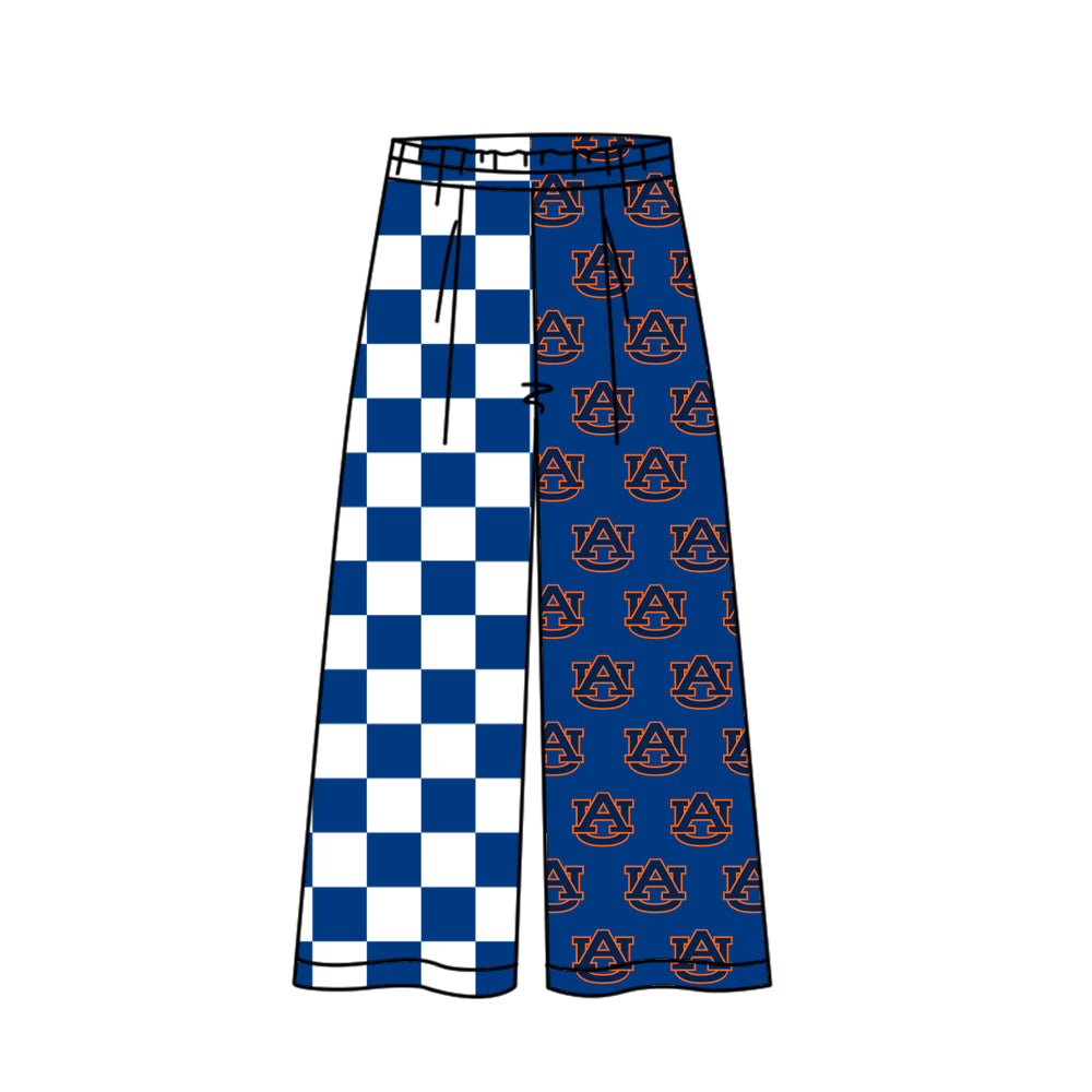 CUSTOM MOQ 5 mix size summer teams Baby Elastic Waist Check Team Pants