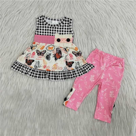 C6-9  Butterfly capris sets