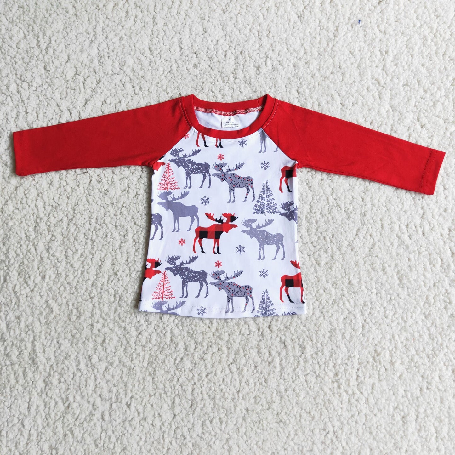 6C8-29 Boys Christmas moose shirt 2 promotion
