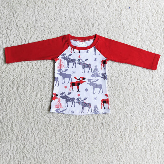 6C8-29 Boys Christmas moose shirt 2 promotion