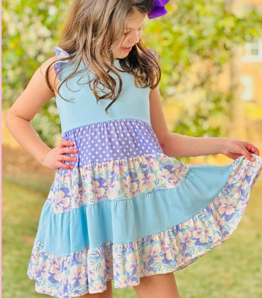 GSD1164  Pre-order baby girl clothes flying sleeves summer dress