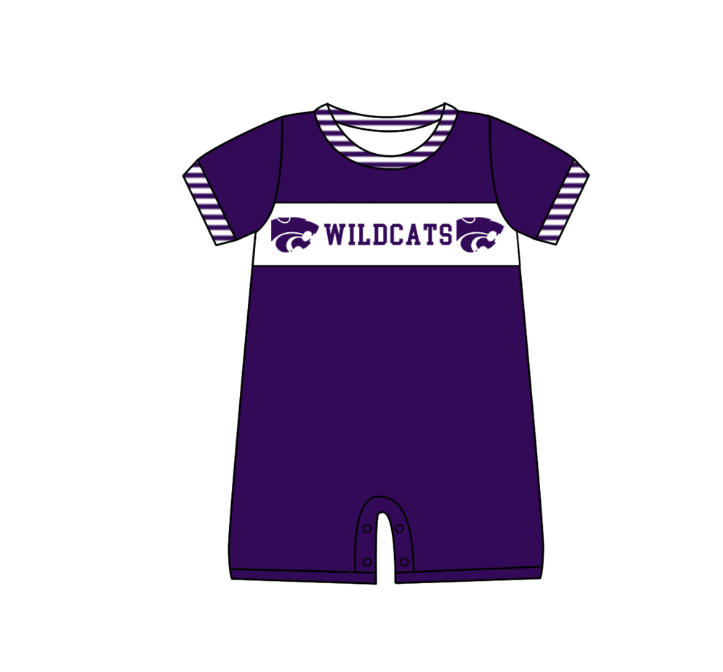 CUSTOM MOQ 5 Sibling Baby Kids Purple Polka Dots Top Shorts Clothes Set Knee Length Dress Rompers