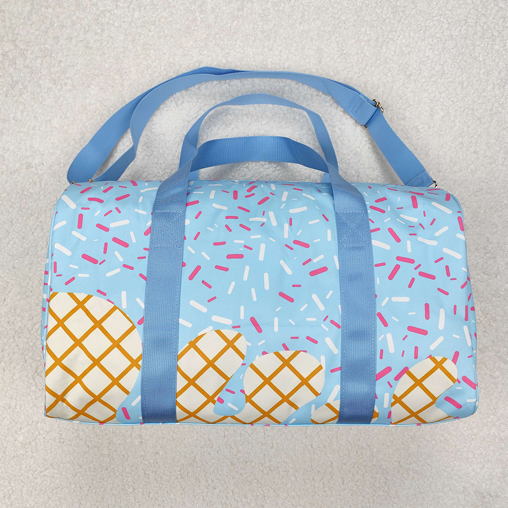 BA0286RTS NO MOQ Baby Bags Light Blue Straps Duffel Bag Sprinkle Design Casual Unisex Shoulder Bag for Travel And Sports
