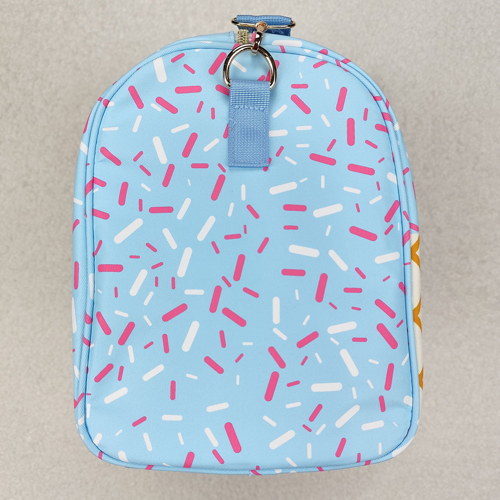 BA0286RTS NO MOQ Baby Bags Light Blue Straps Duffel Bag Sprinkle Design Casual Unisex Shoulder Bag for Travel And Sports