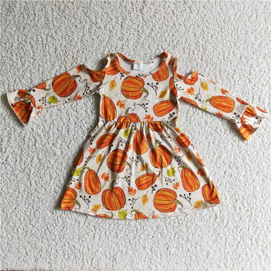 6 A12-2  Pumpkin off shoulder dresses