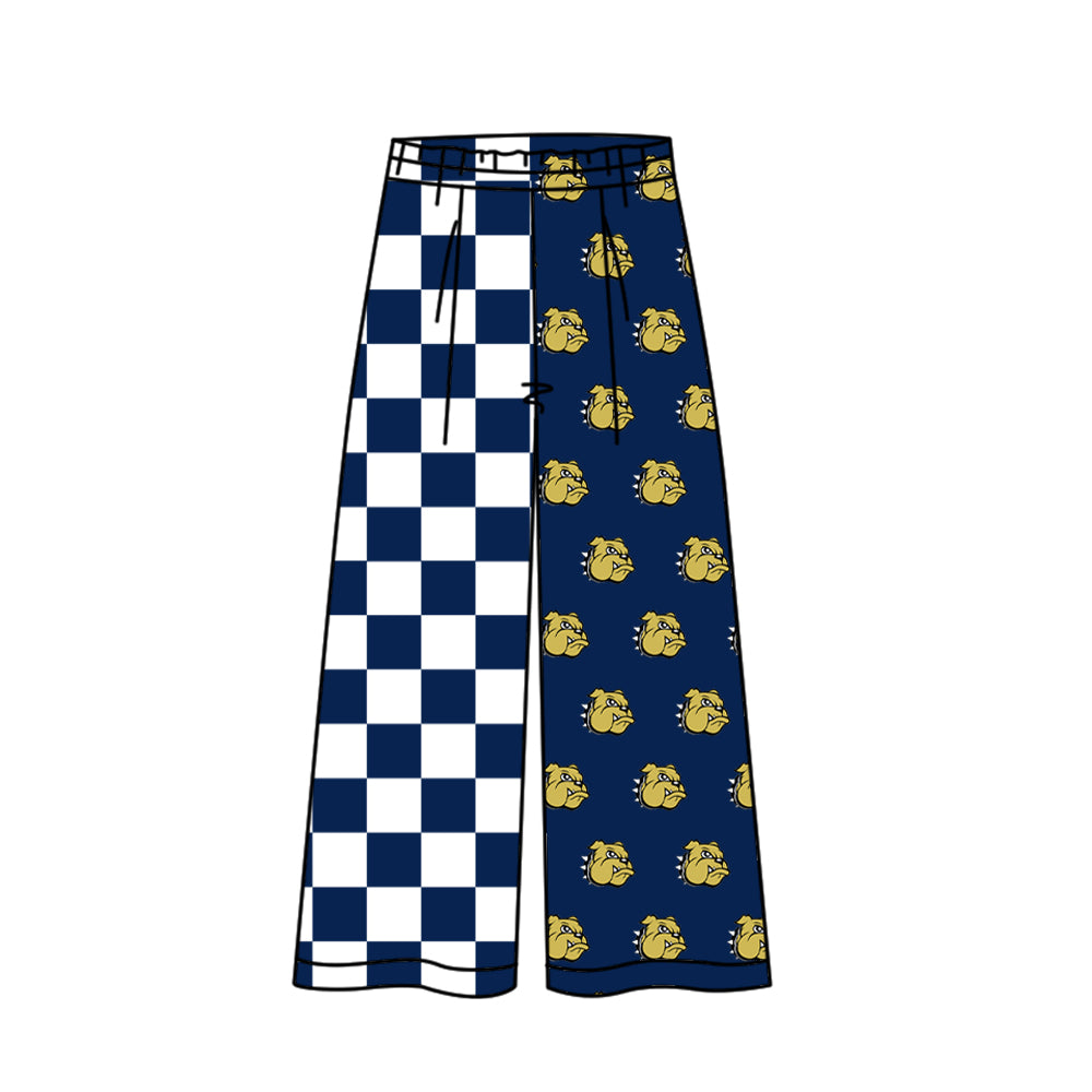 CUSTOM MOQ 5 mix size summer teams Baby Elastic Waist Check Team Pants
