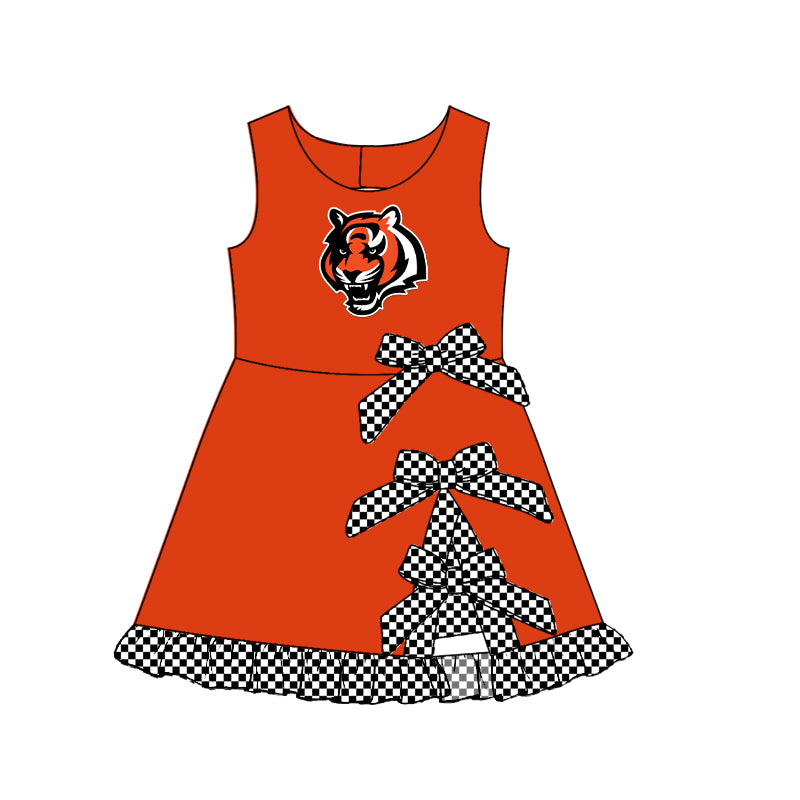 CUSTOM MOQ 5 mix size summer teams  Sleeveless Yoga Active Shorts Bows Knee Length Dresses