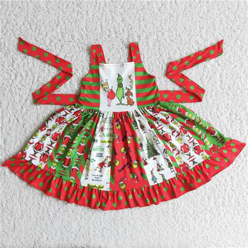 C8-15  Red Grin twirl dresses