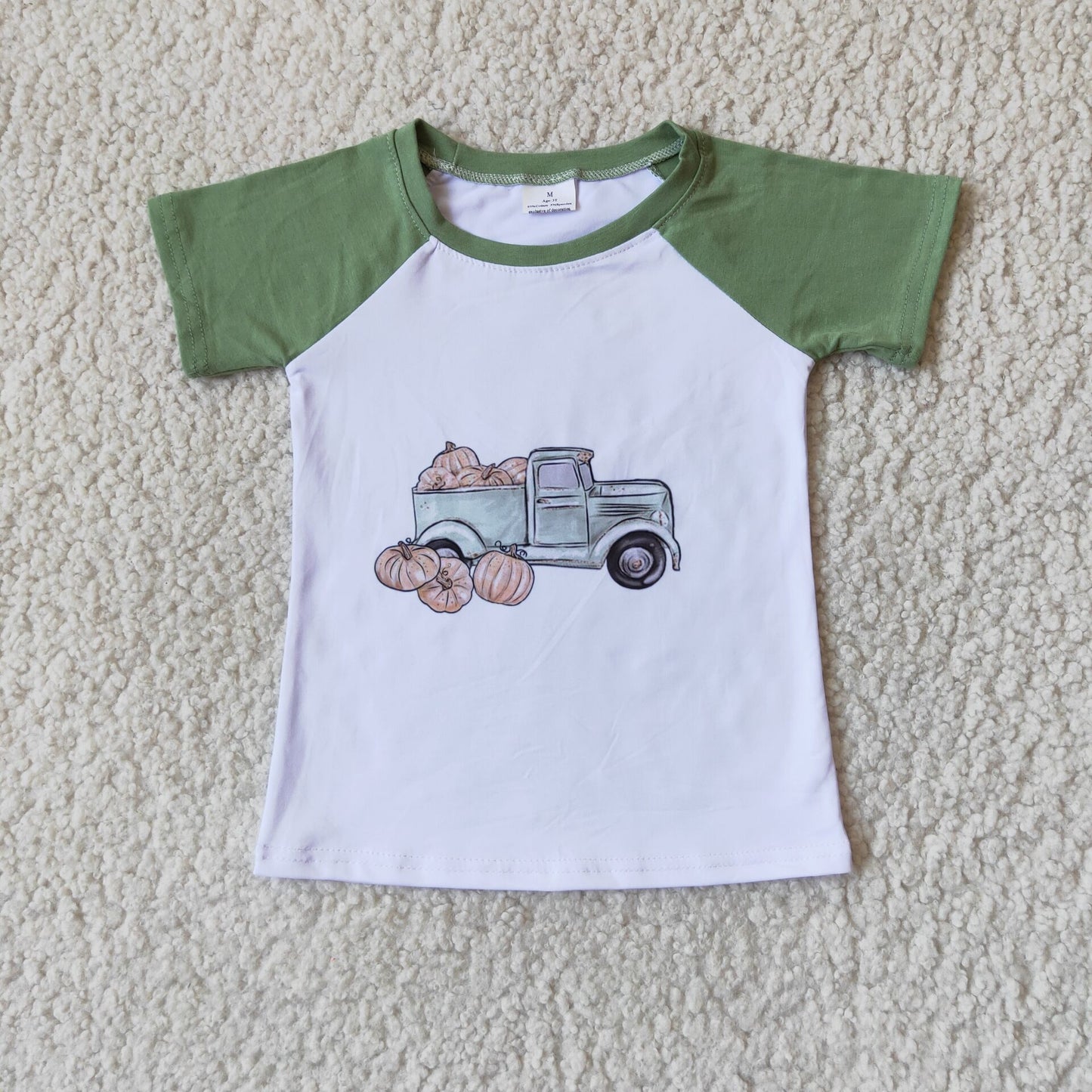 A15-13  Pumpkin tractor shirts