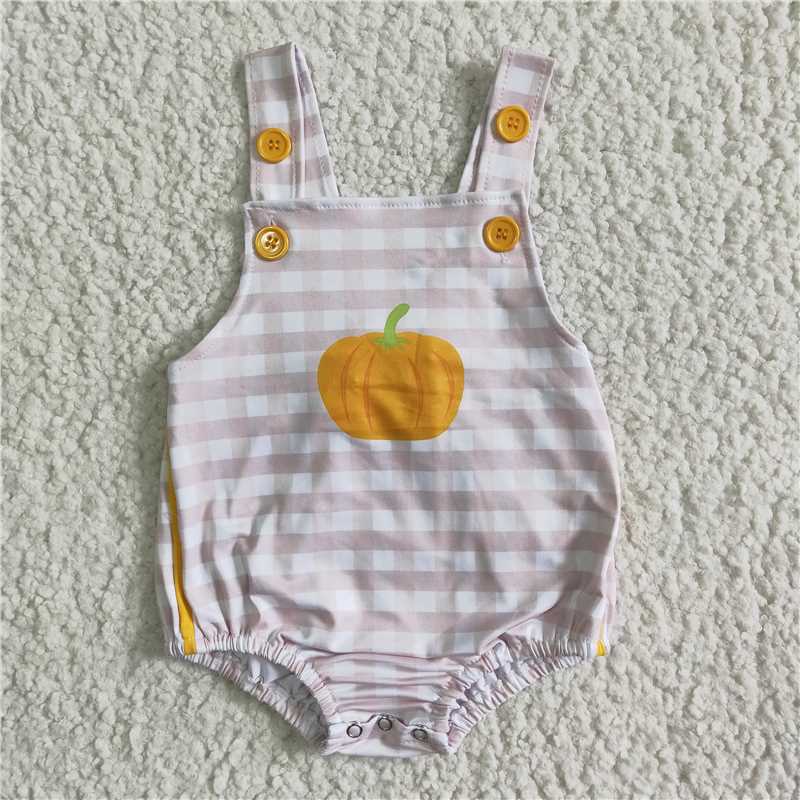 A7-17-1 Boys pumpkin rompers