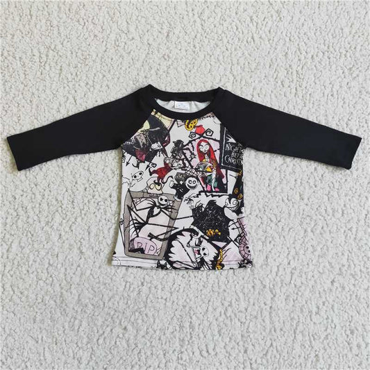 6 A30-21-1 Baby Boys Long Sleeve Halloween Black Shirts