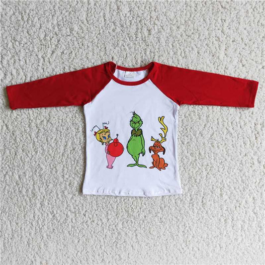 6A24-2 Cartoon Christmas boys shirts