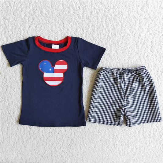 D9-16 Dark carton character short outfits