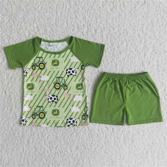 C13-17 Sales New RTS No Moq Promotion Green farm boy soft set