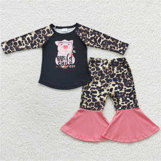6 A29-1Wild child pig leopard children boutique clothing