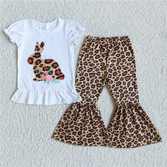 D9-20  Rabbit leopard easter bell sets