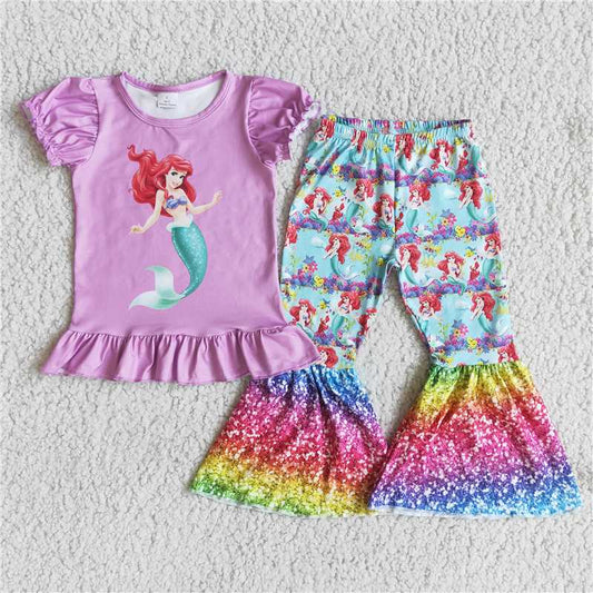 A13-23 Mermaid bell purple set