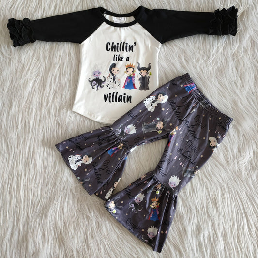 6 A28-27Black long sleeves witches girls Halloween outfits