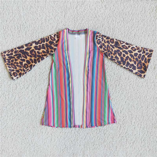 6 A13-6  Serape leopard Cardigan