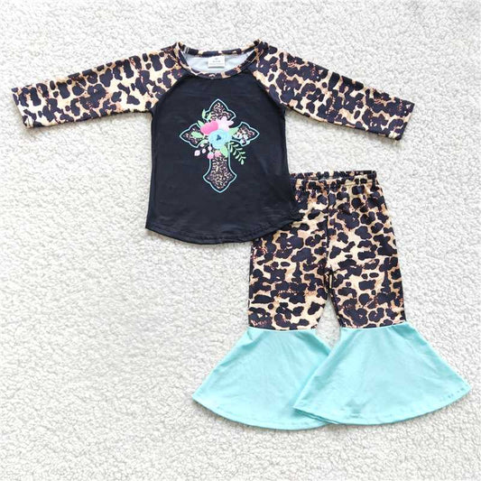 6 B3-1 Easter cross leopard print suit